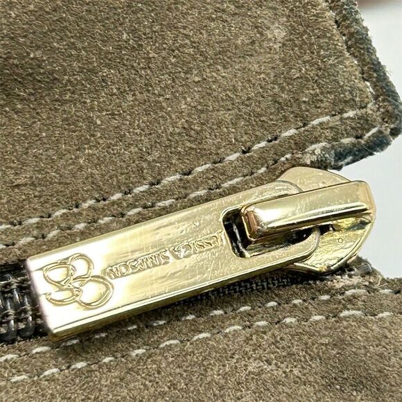 Jessica Simpson Women's Gray Ankle Booties Size 9 Fringe Tassel Block Heel - Picture 13 of 15